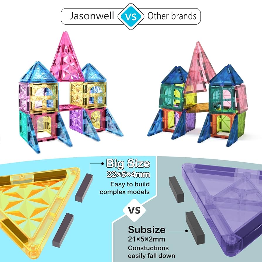 MISIA マグネット 8種セット Amazon.com: FNJO Magnetic Tiles, 110PCS Magnet Building Set